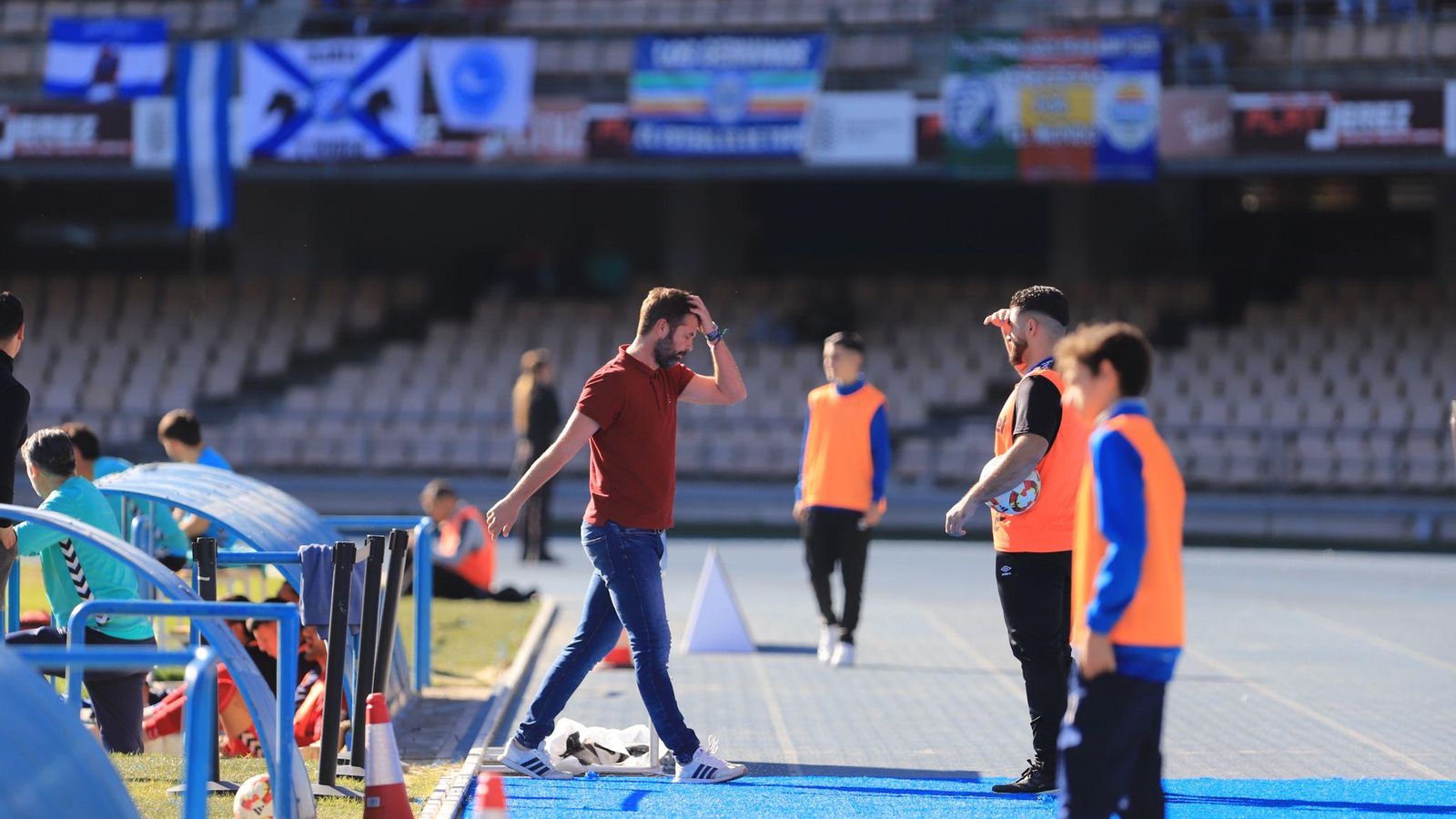 David Sánchez fue expulsado tras protestar el 0-1 del UCAM.