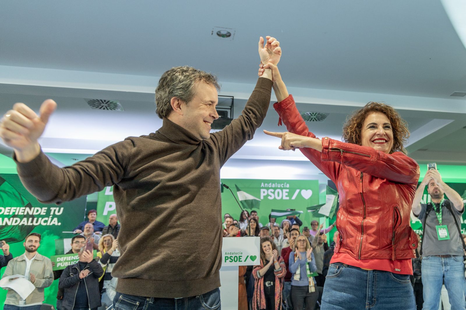 Acto en defensa de los servicios públicos para celebrar el 28F en Jaén