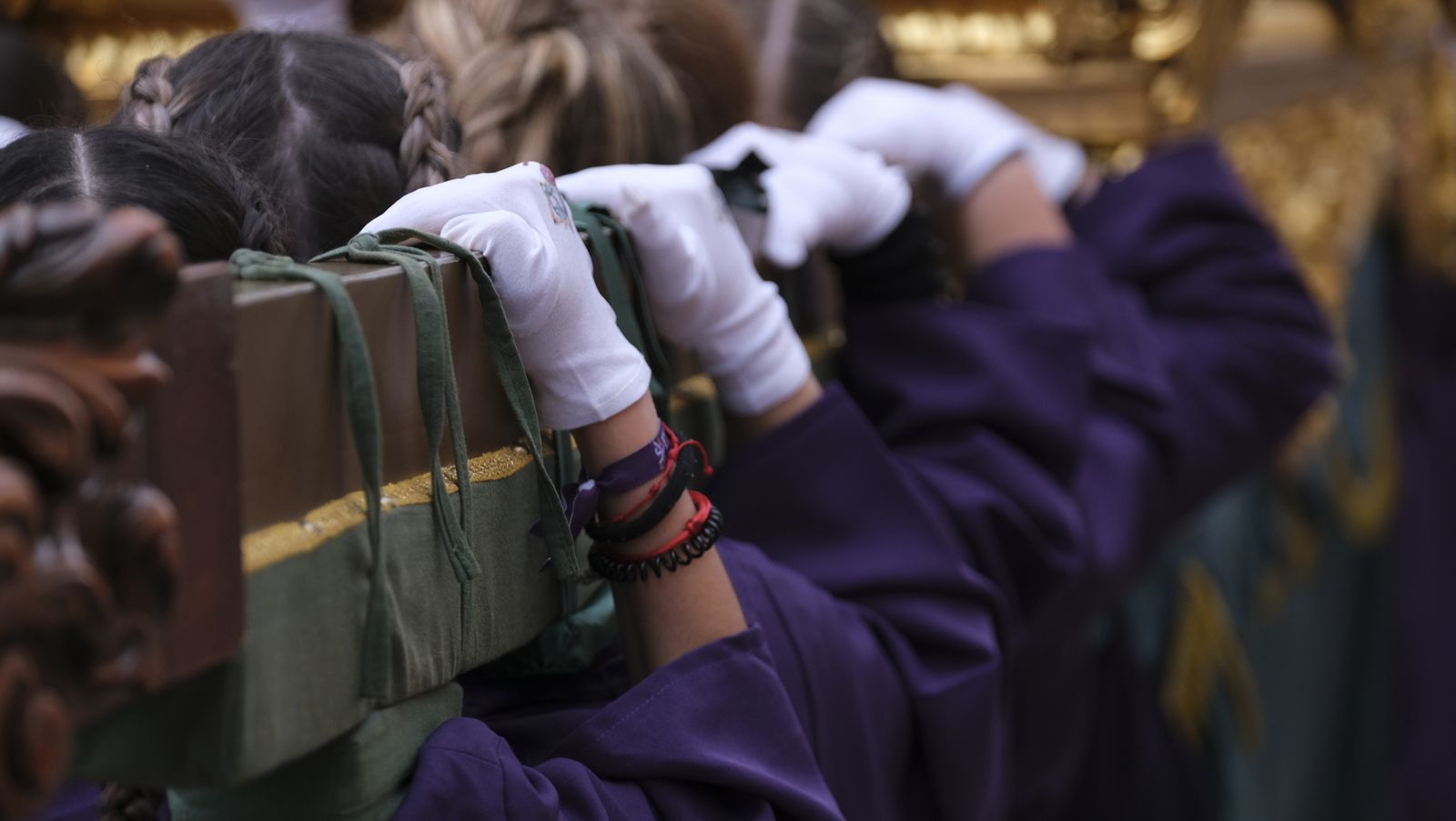Procesión del Encuentro en Almería, en imágenes.