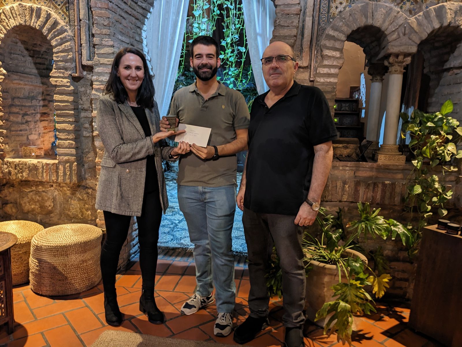 El malagueño Christian Claros, en el centro.