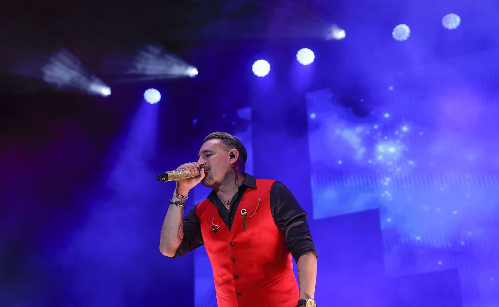 Andy Morales, durante un concierto cuando formaba parte de Andy & Lucas.