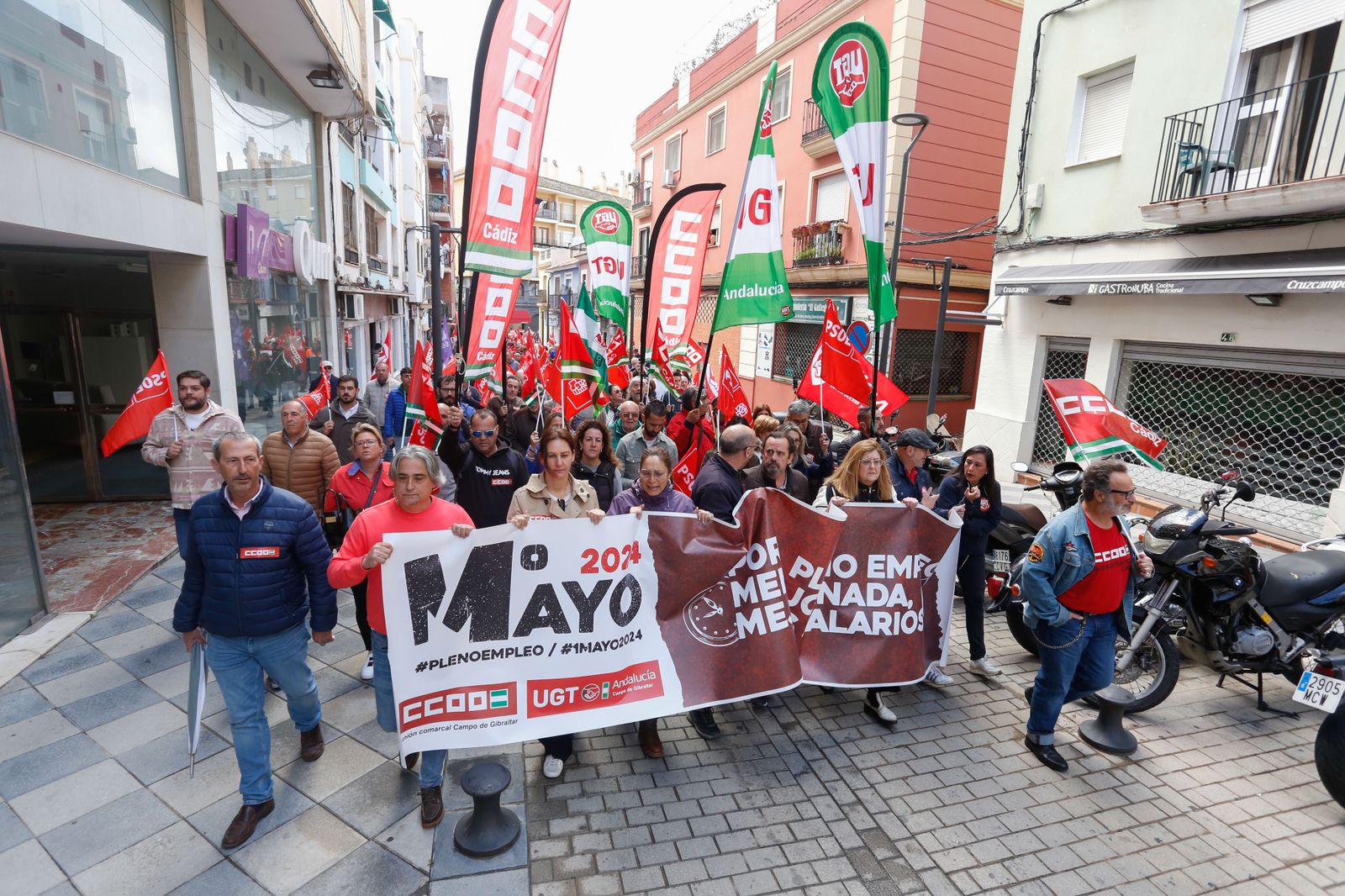 Fotos de la manifestación del Primero de Mayo en Algeciras