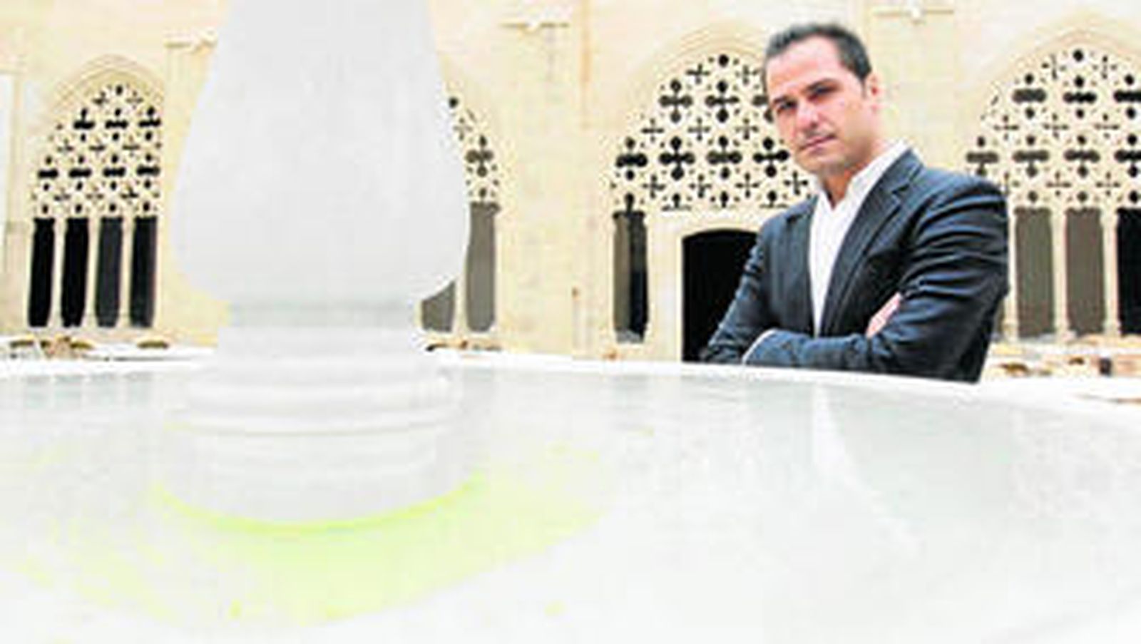 El cantaor jerezano David Carpio posa en los Claustros, días atrás.