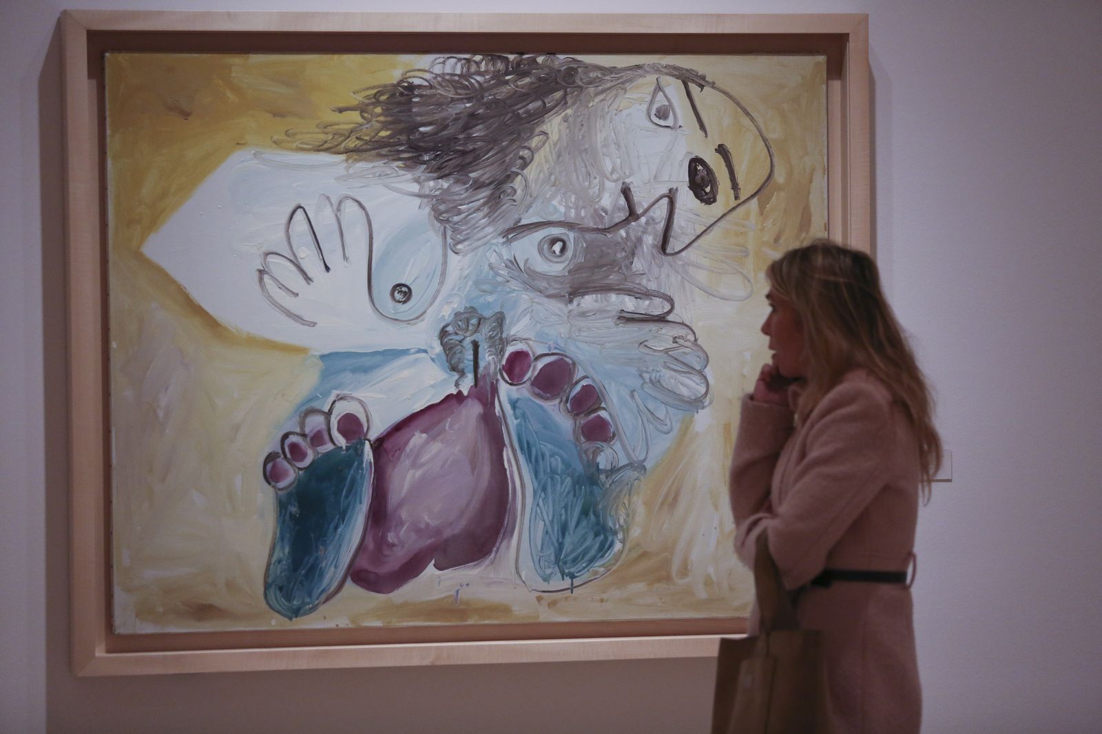 Ante uno de los cuadros de Pablo Picasso seleccionados para este proyecto expositivo.