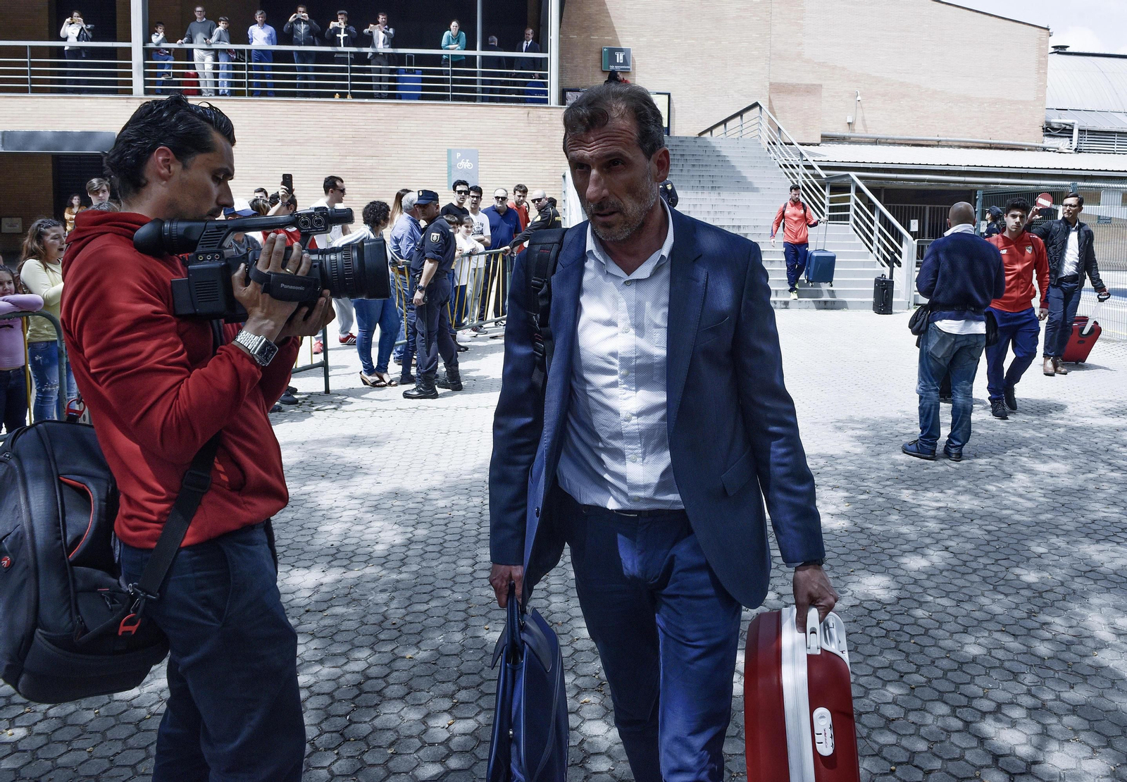 Óscar Arias, en su último viaje con el Sevilla, la final de la Copa del Rey.