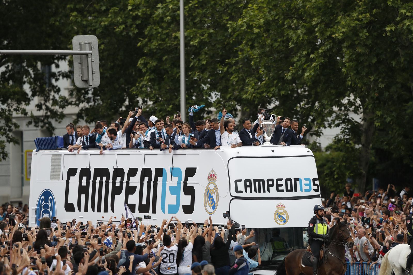 El Real Madrid celebra su decimotercera Champions