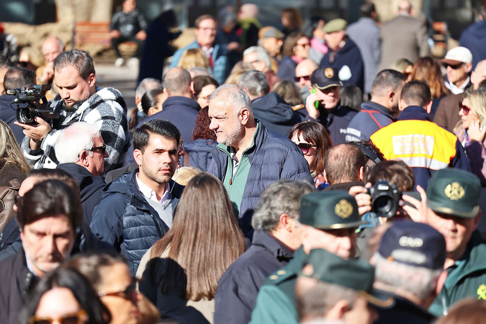 Las fotografías del minuto de silencio por el trágico accidente de tren