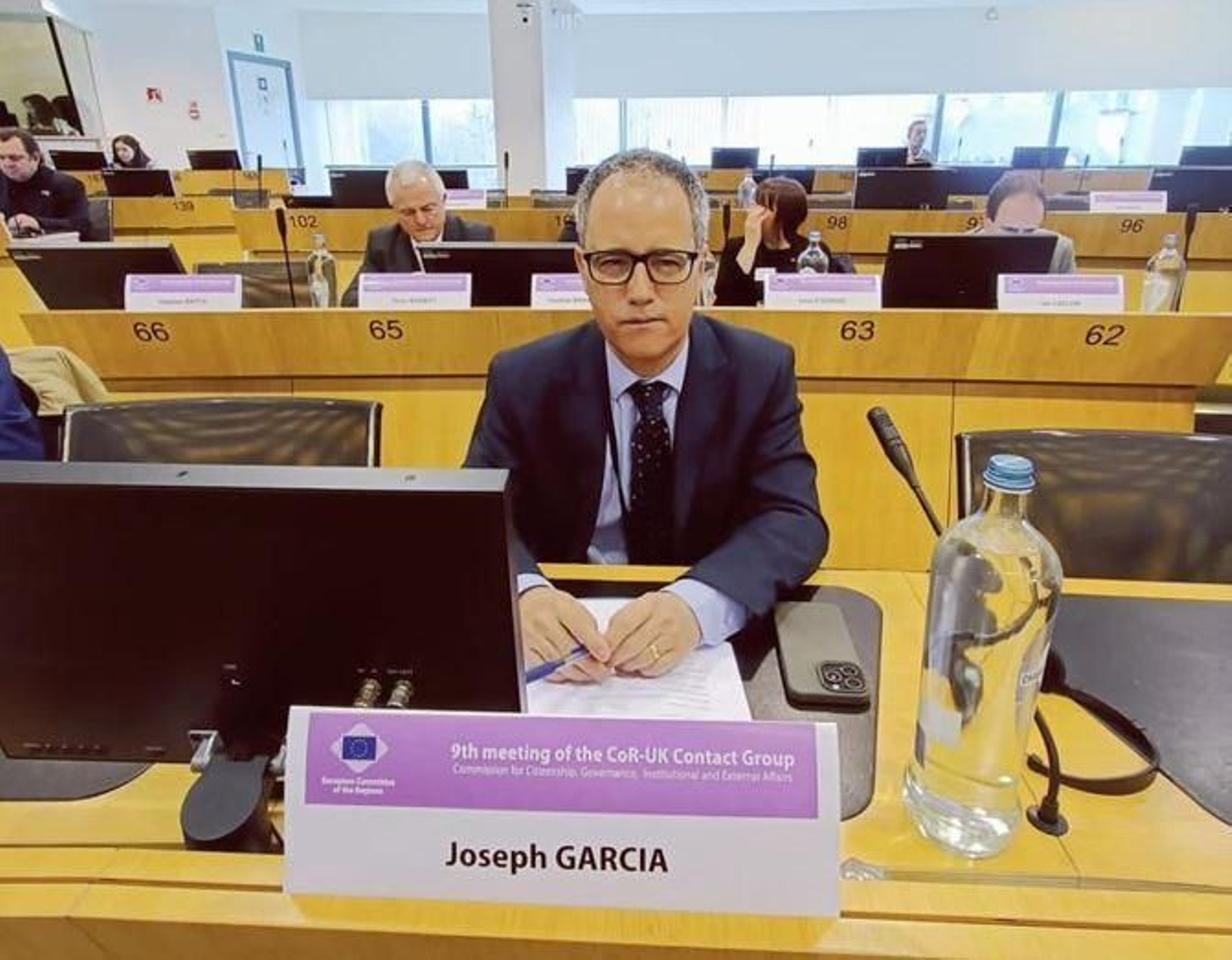 Joseph García, en la reunión del Grupo de Contacto UE-Reino Unido.