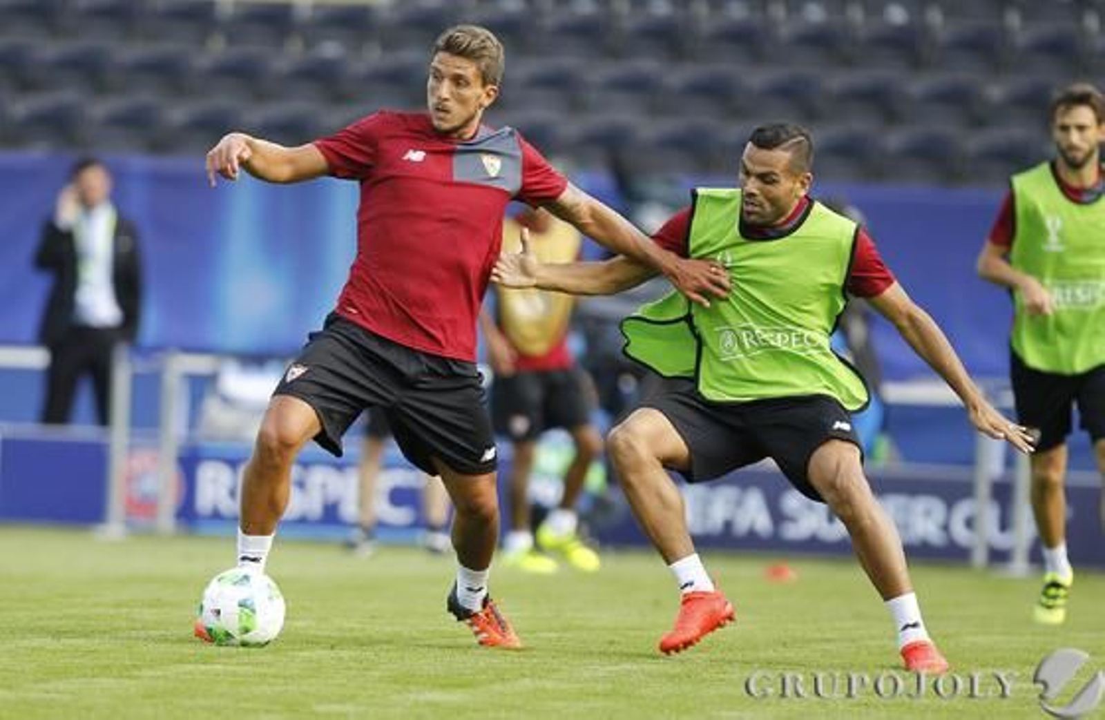 Las imágenes del entrenamiento del Sevilla en Noruega