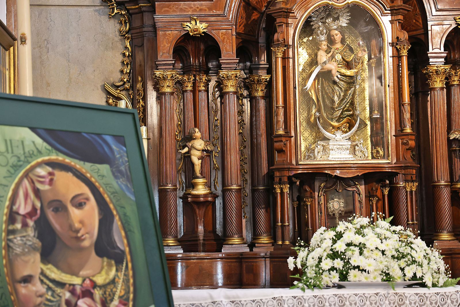 Imágenes de la ofrenda floral a la Virgen de La Cinta