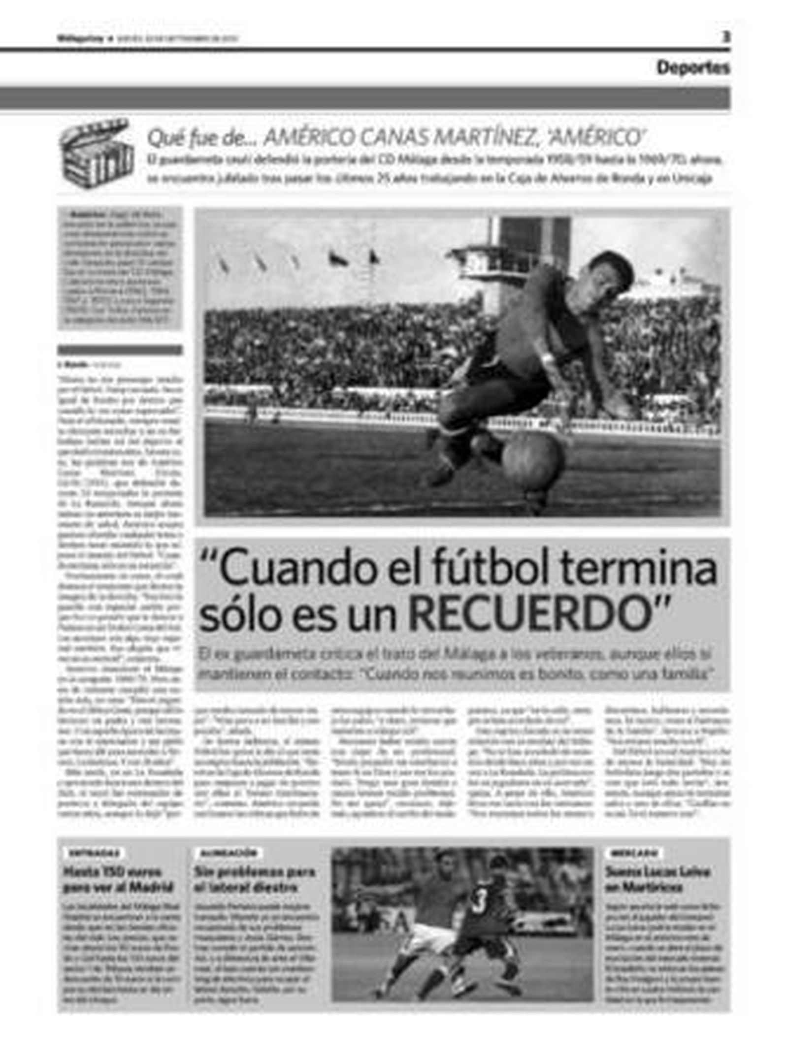 Se apaga la estrella de Américo, el portero con más paradas de la historia