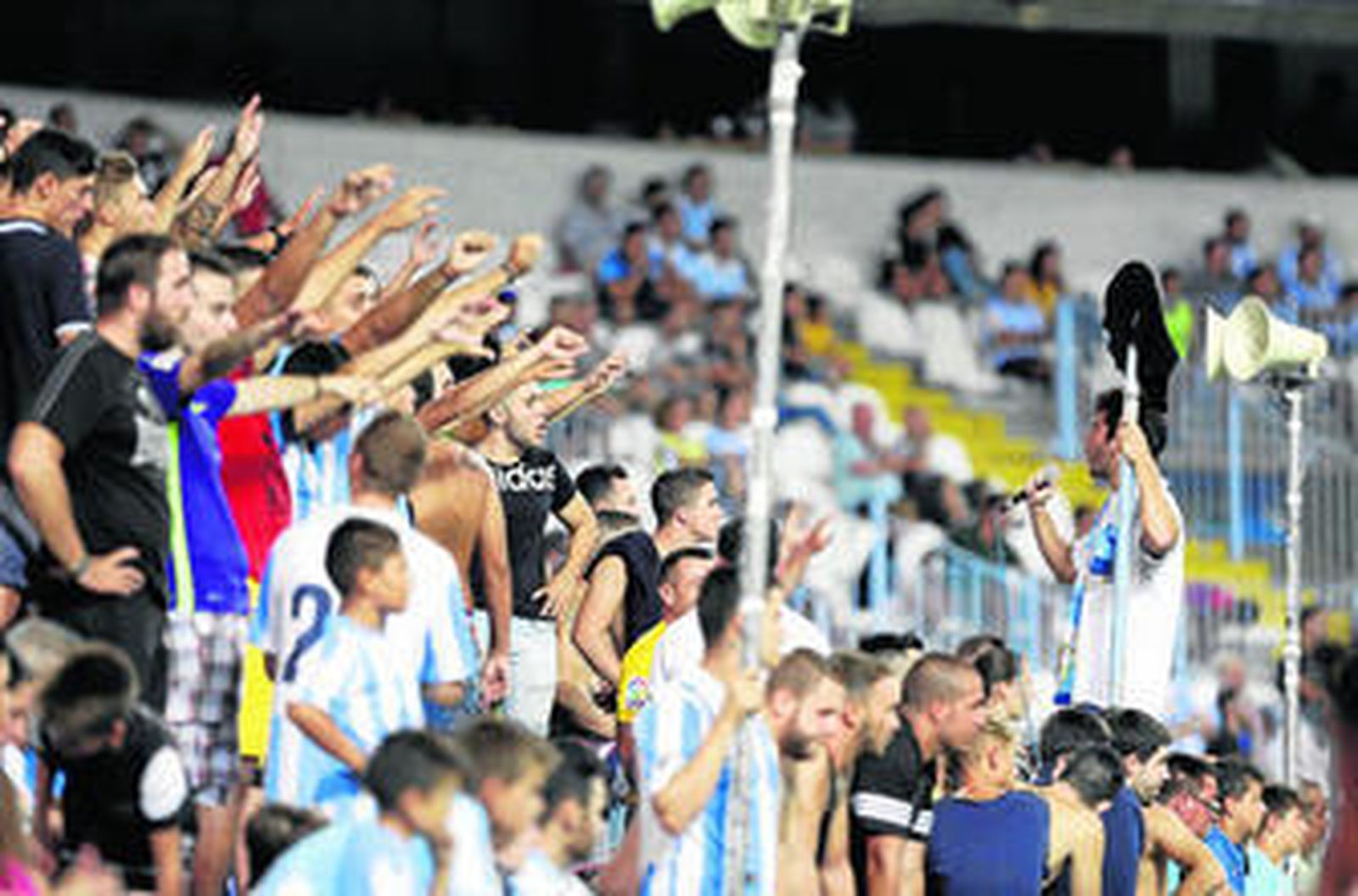 Aspecto de la Grada de Animación en un partido esta temporada.