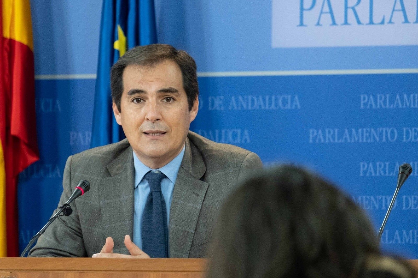 José Antonio Nieto, durante una comparecencia en el Parlamento de Andalucía.