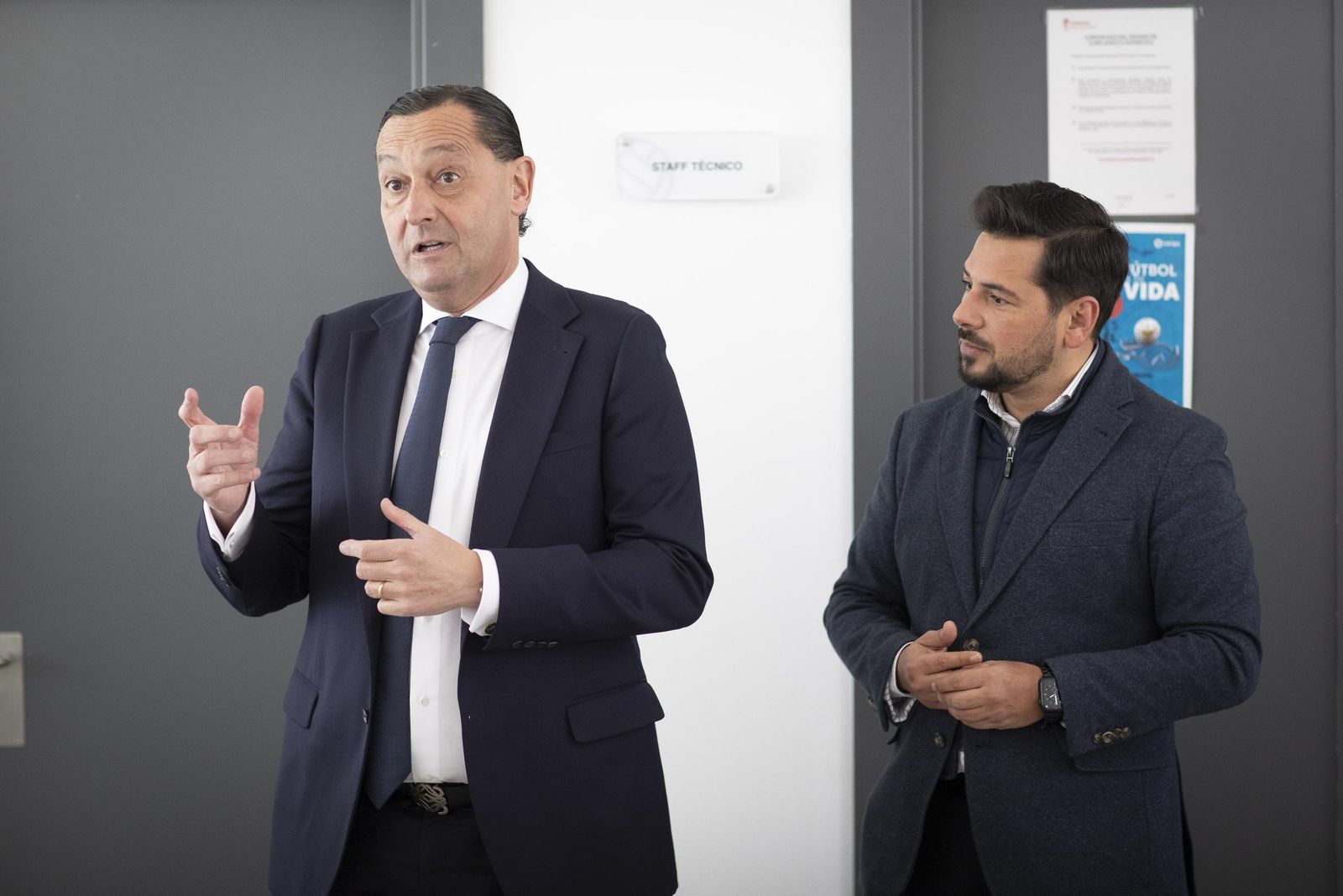 Alfredo García Amado y Antonio Viola durante el brindis