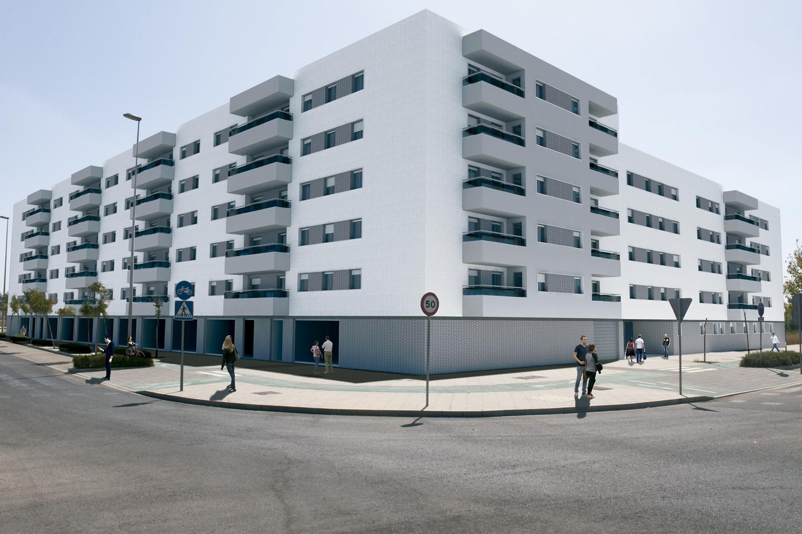 Una recreación de la primera promoción de vivienda protegida que el Ayuntamiento va a promover en suelos de La Unión.