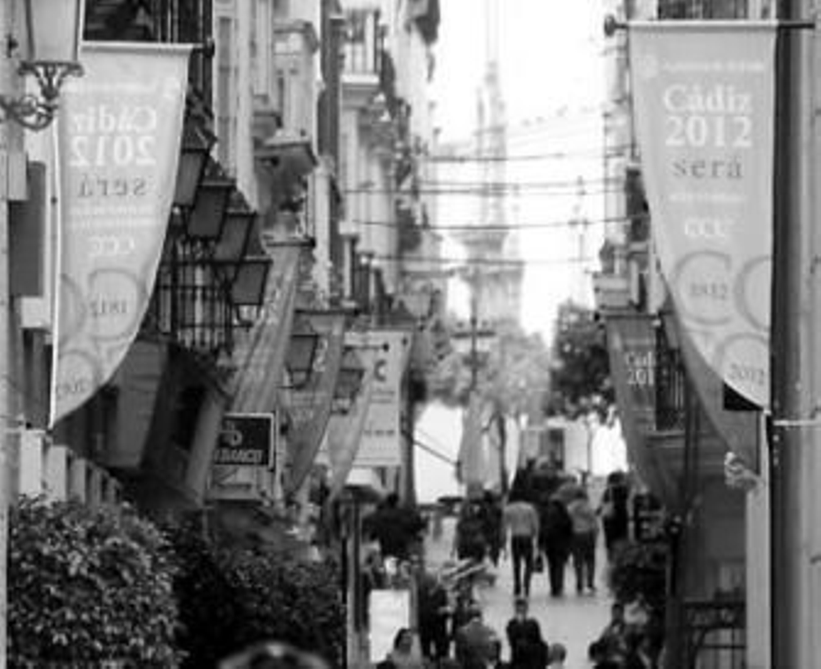Las banderolas del Bicentenario colocadas por el Ayuntamiento.