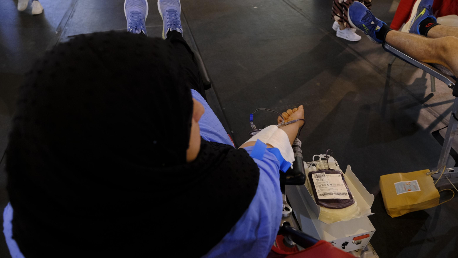 Imágenes de la donación colectiva de sangre y plasma en el Pabellón Rafael Florido