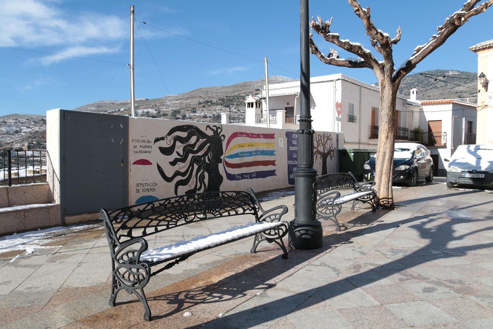 La nieve cubre de blanco la Alpujarra Almeriense