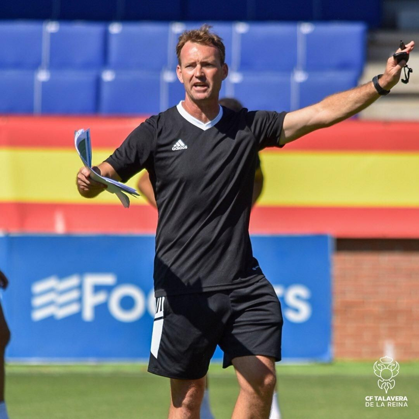 Rubén Gala, en un entrenamiento con el Talavera.
