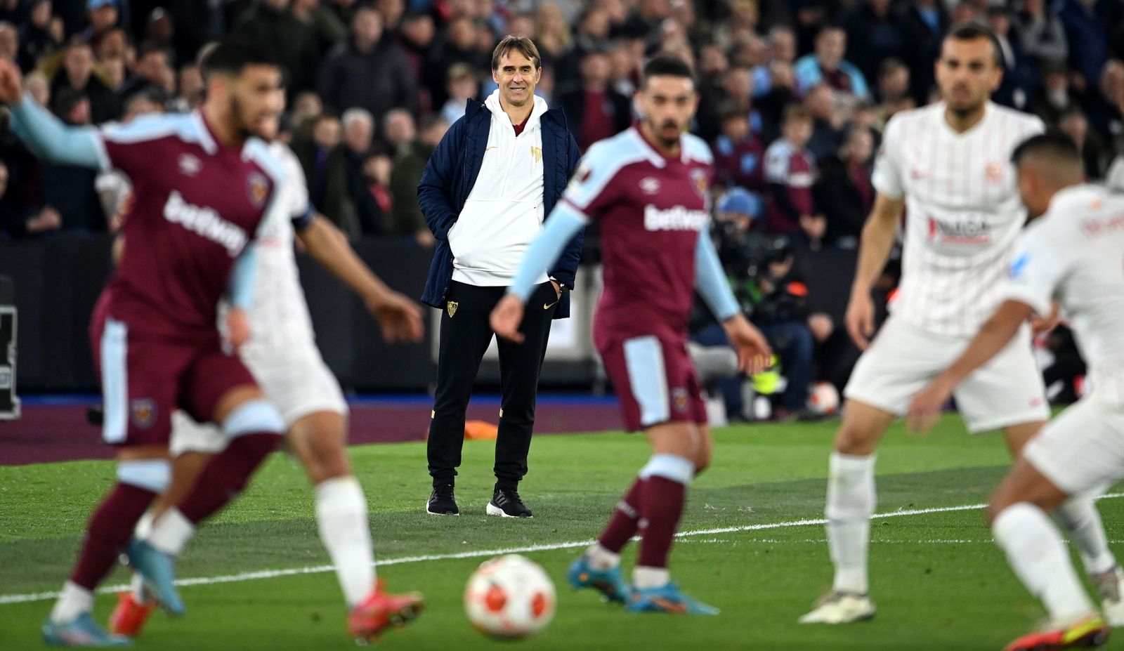 Las imágenes del West Ham - Sevilla