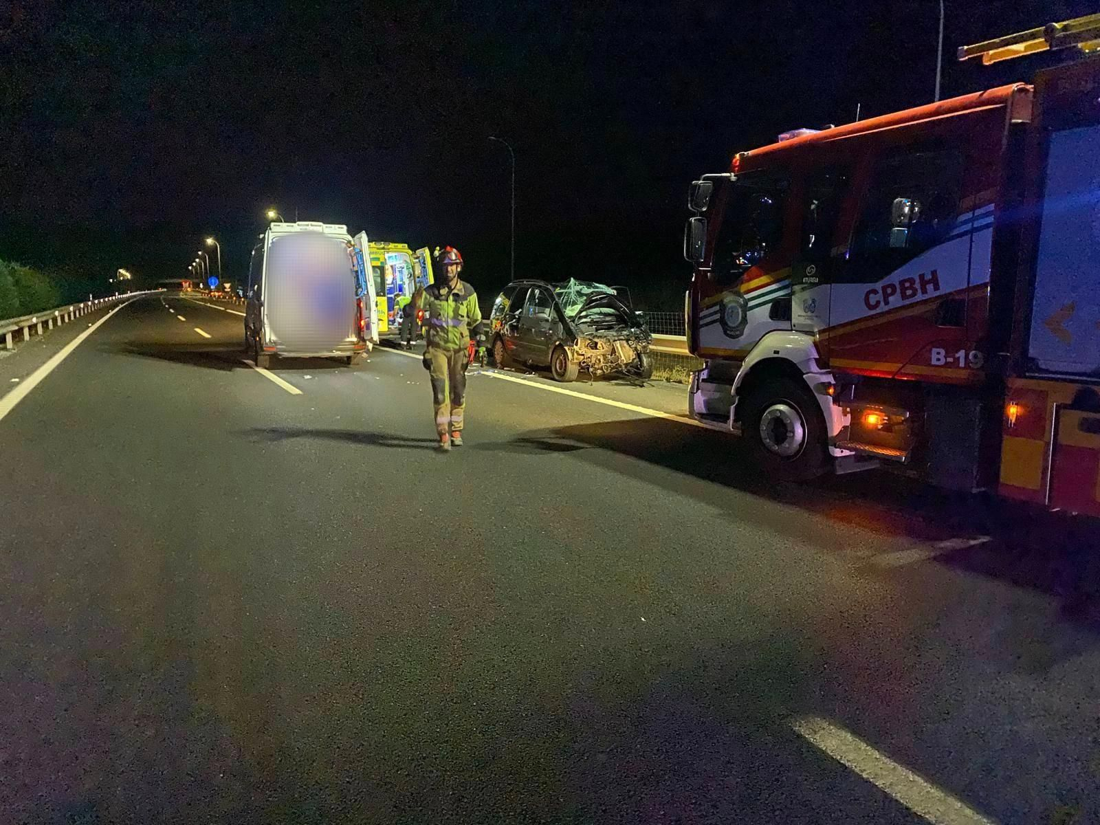 Estado en el que ha quedado uno de los vehículos implicados en el accidente.