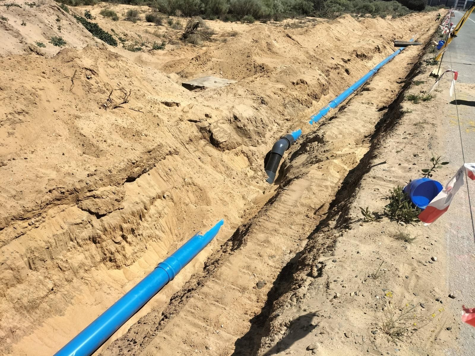 La red de saneamiento por vacío con más de nueve kilómetros de conducciones en el Muelle Sur
