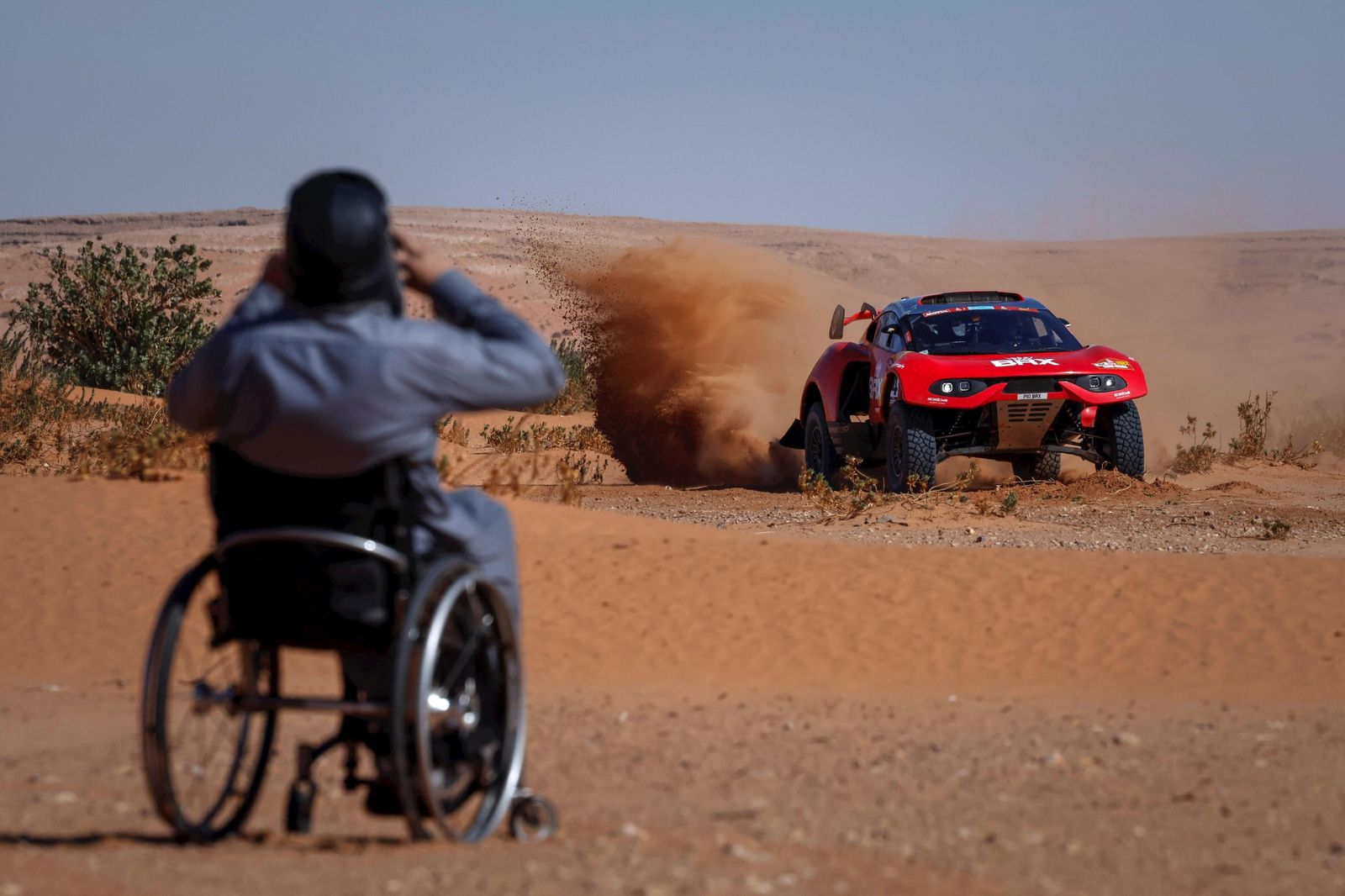 Nani Roma, en un momento de la sexta etapa disputada este viernes.