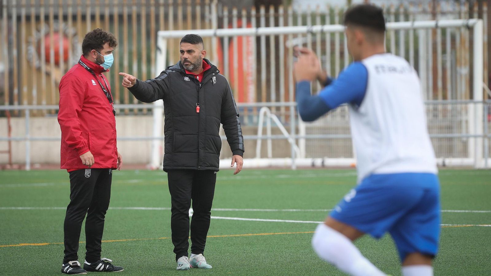 Fajardo, junto a Juan Pedro Ramos en un entrenamiento.
