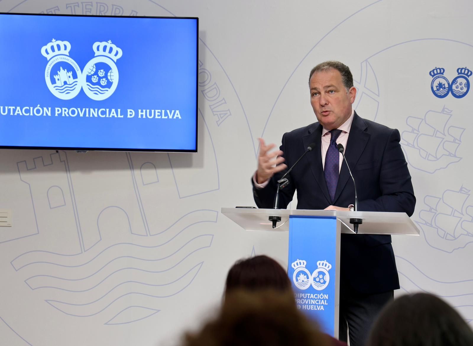 El presidente de la Diputación de Huelva, David Toscano, este jueves.