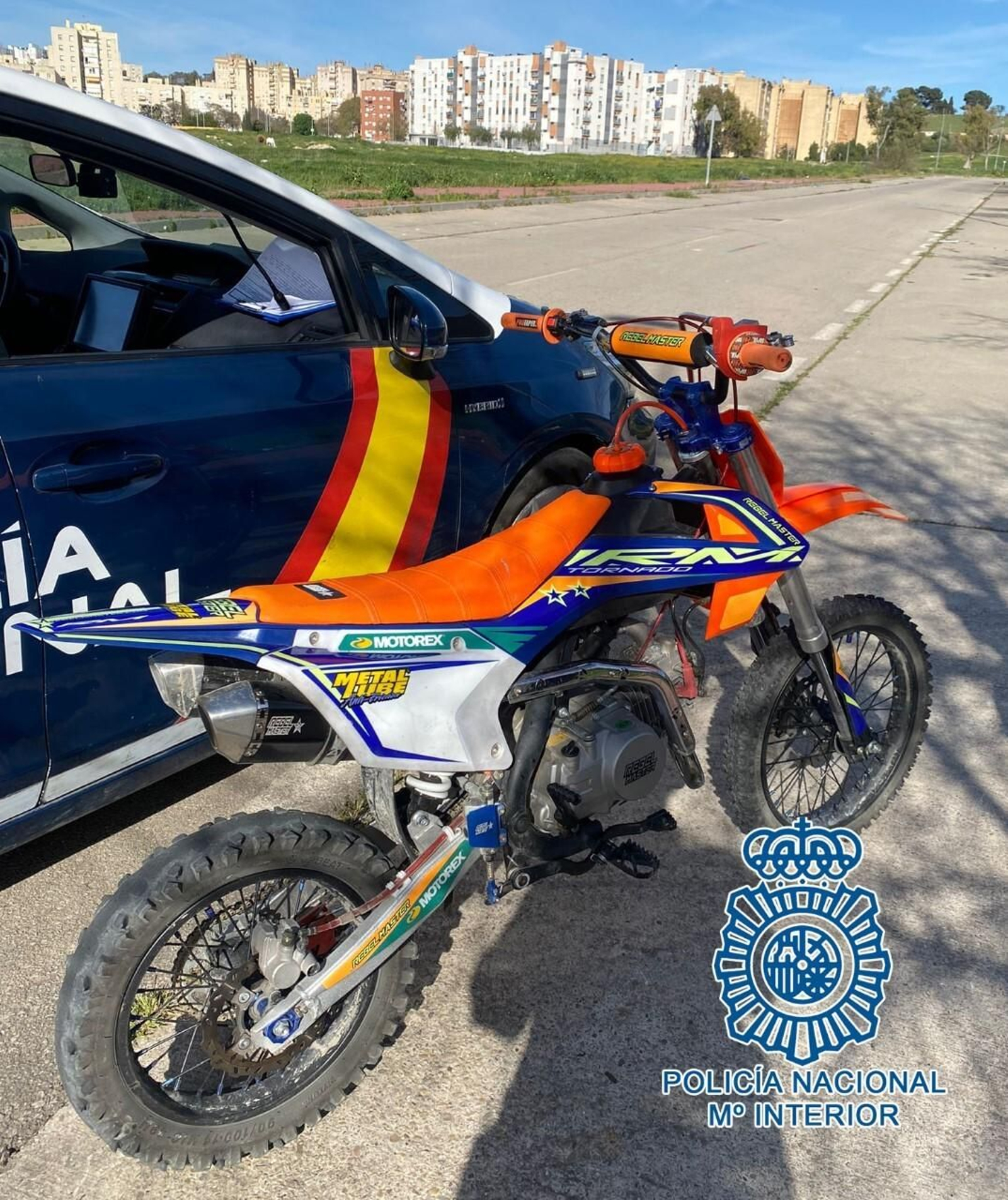 Otra de las motos incautadas por la Policía Nacional