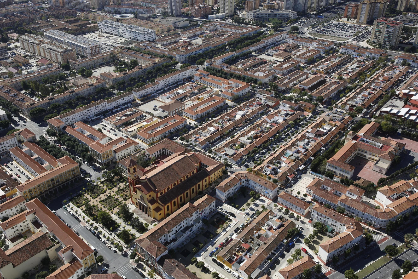 Vista aérea de la barriada de Carranque.