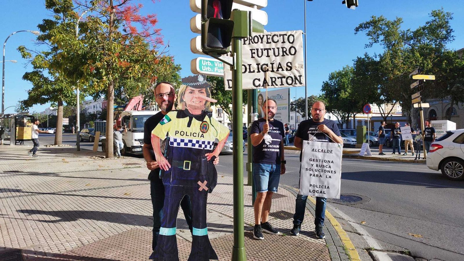 Una imagen de la protesta celebrada este martes.