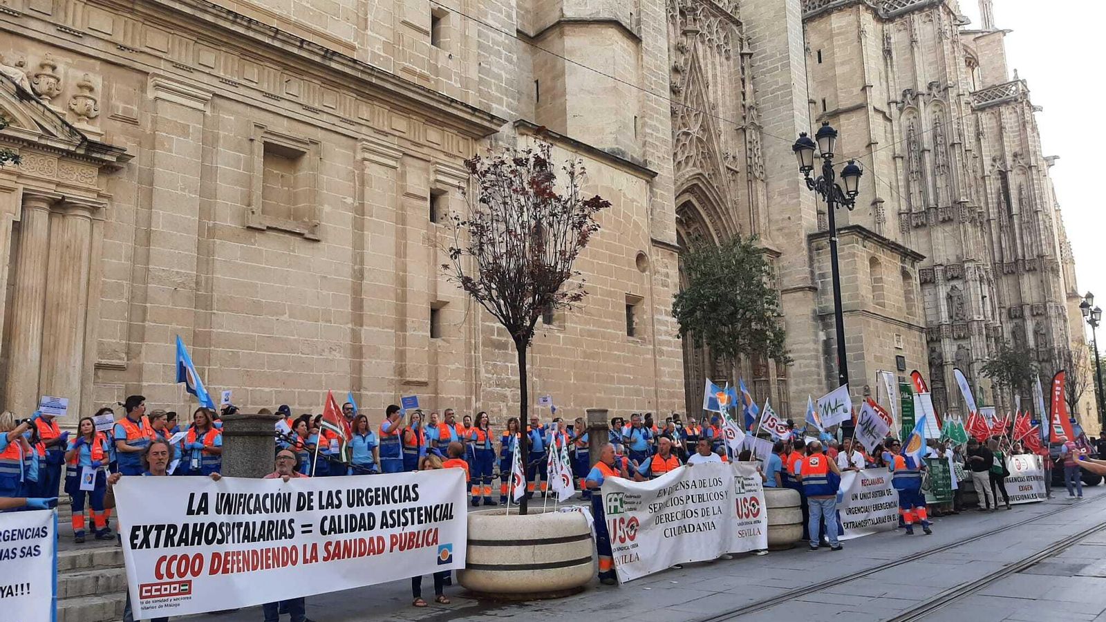 Protesta autonómica en Sevilla, este pasado jueves.