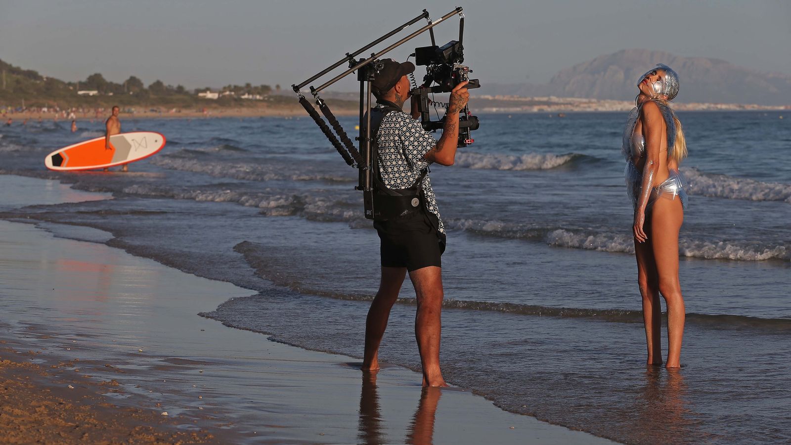 El rodaje de uno de los videoclips en Getares.