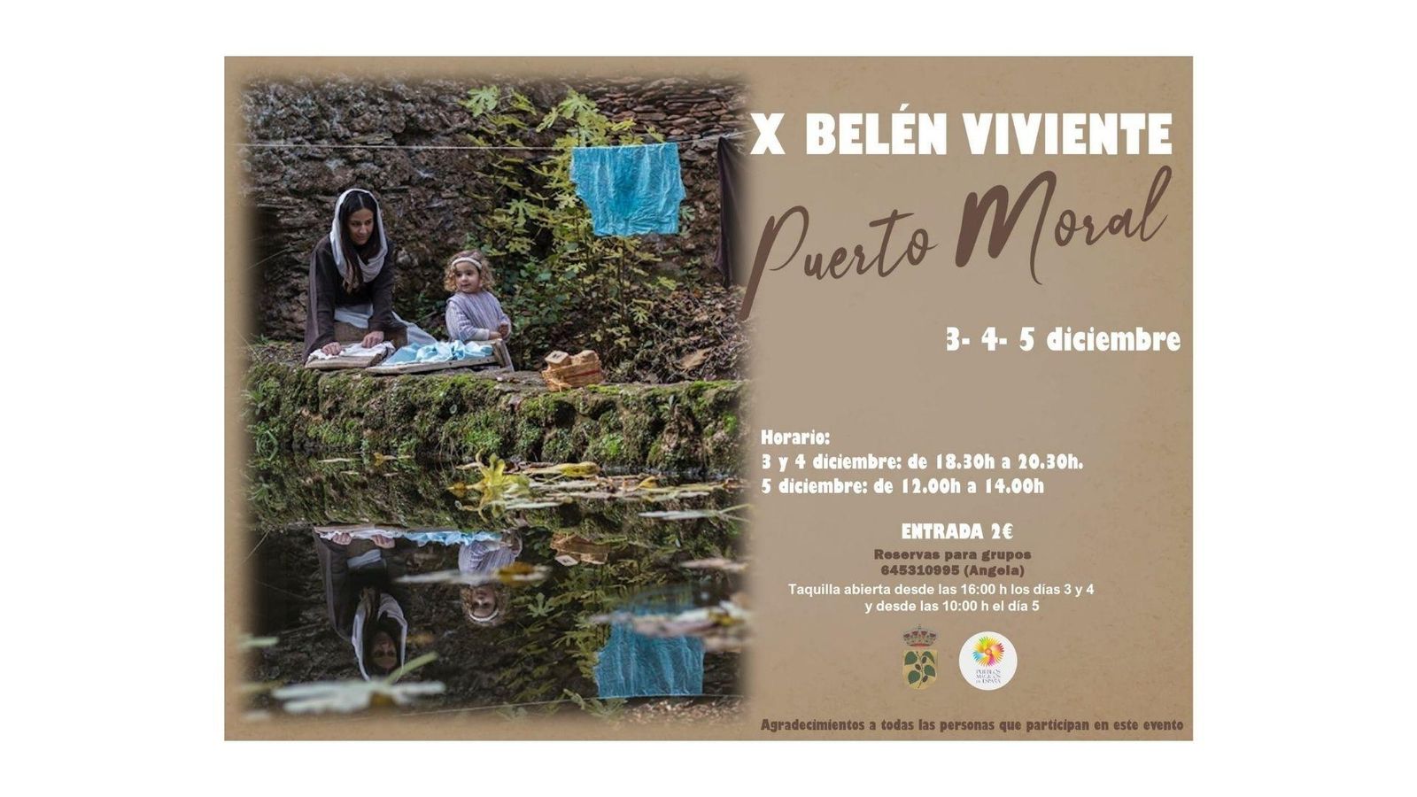 La fotografía del cartel de este año es la ganadora del concurso de fotos que se celebró en 2019 en el Belén Viviente, obra de Paco Delgado.