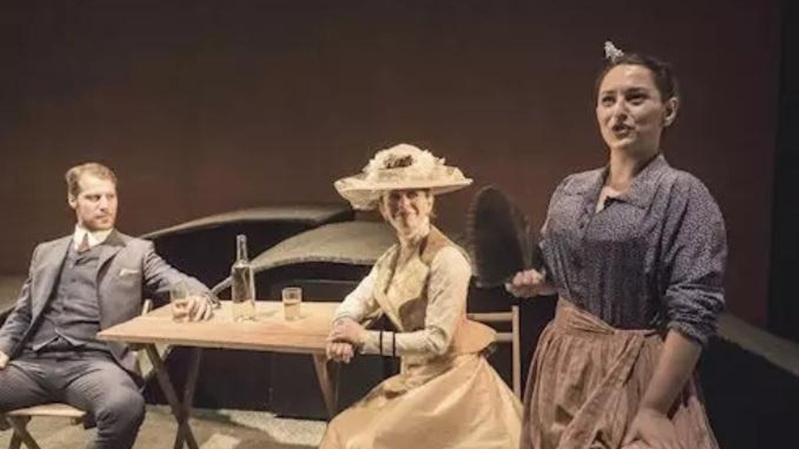 El actor jerezano José Manuel Poga en la adaptación teatral de Insolación, 2015.