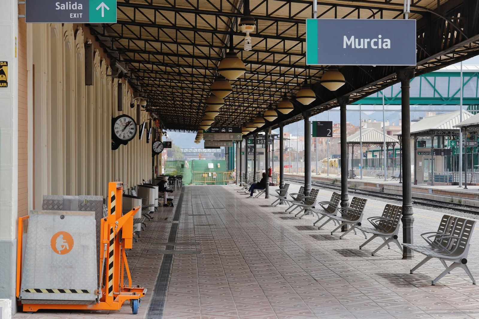 Estación de tren de Murcia en la que fue detenido