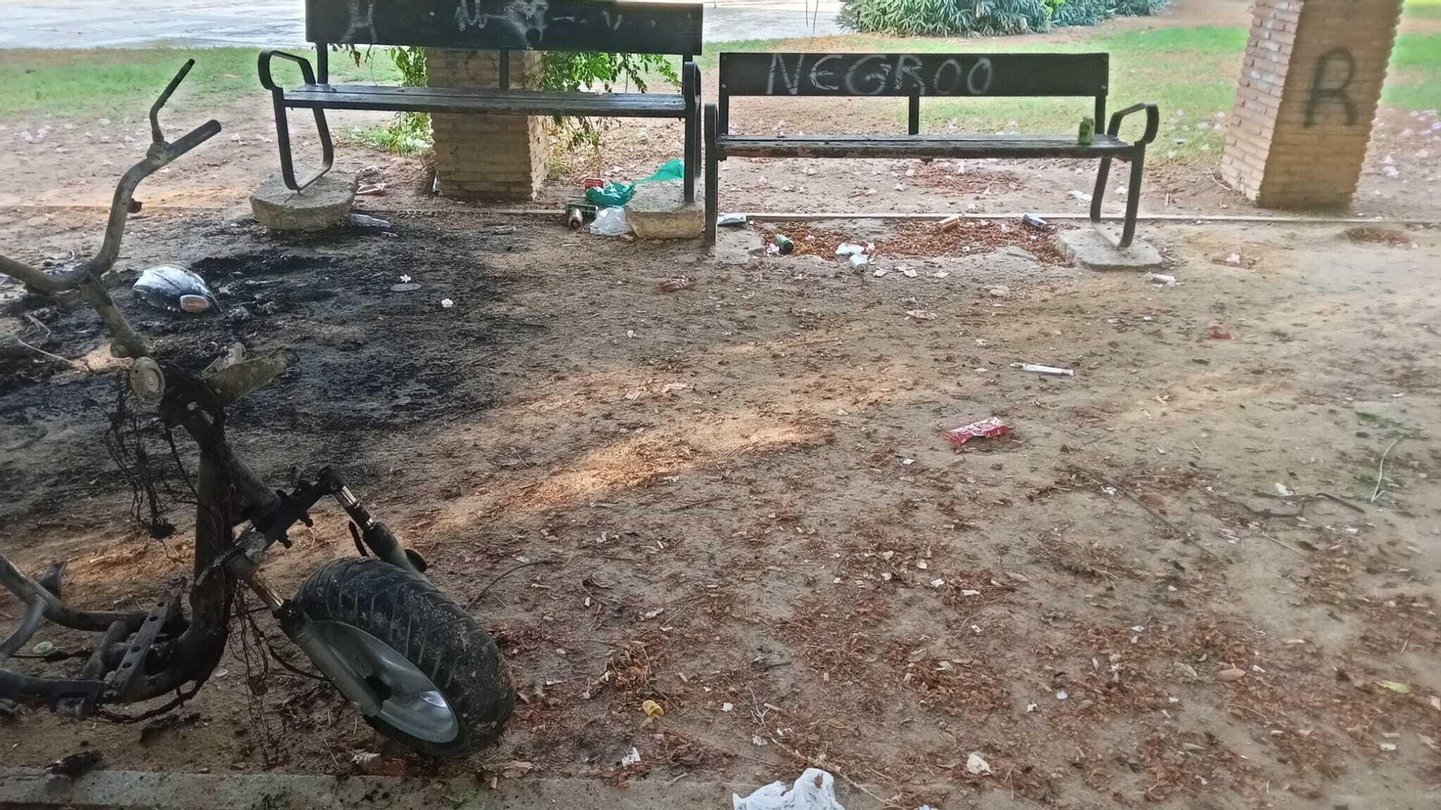 Mal estado del Jardín Escénico y el parque de La Plata