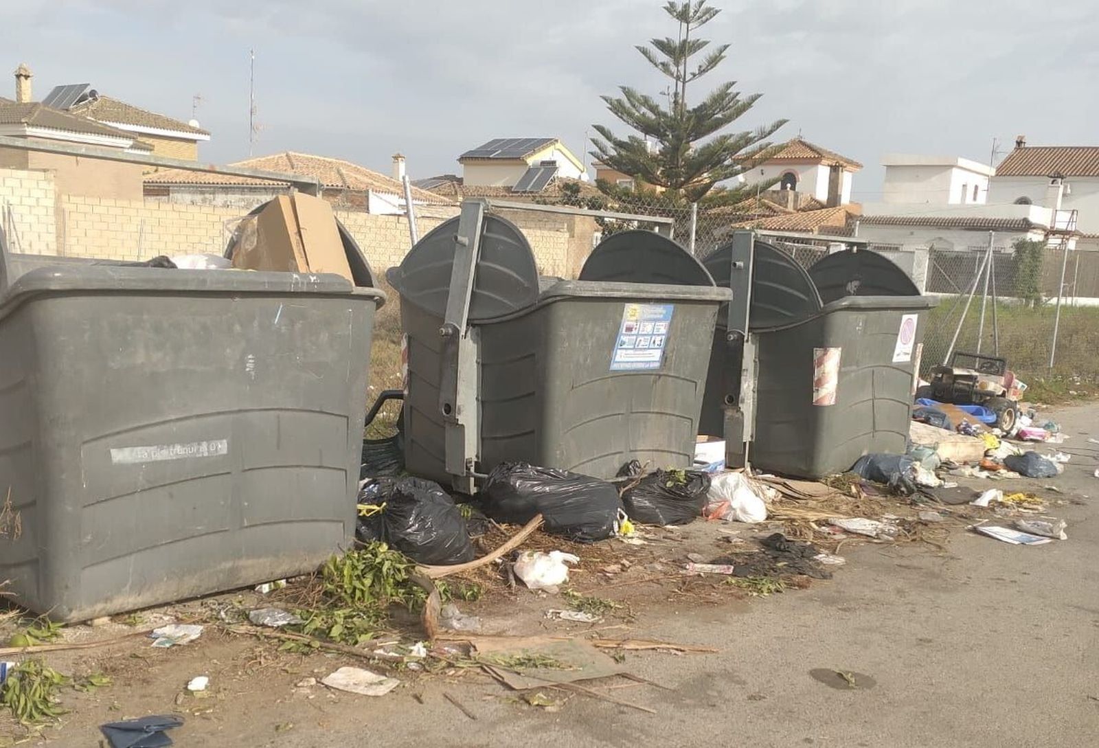 Estado que presentan algunos de los contenedores del término municipal.