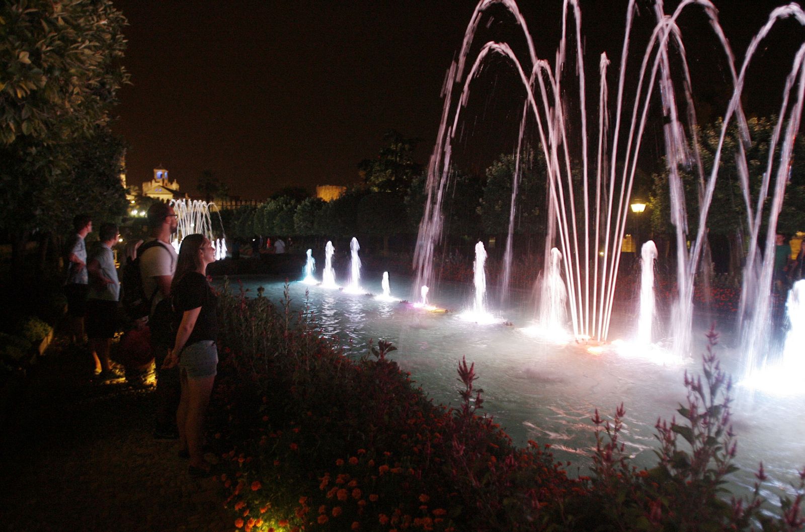 Anterior espectáculo nocturno del Alcázar de Córdoba.