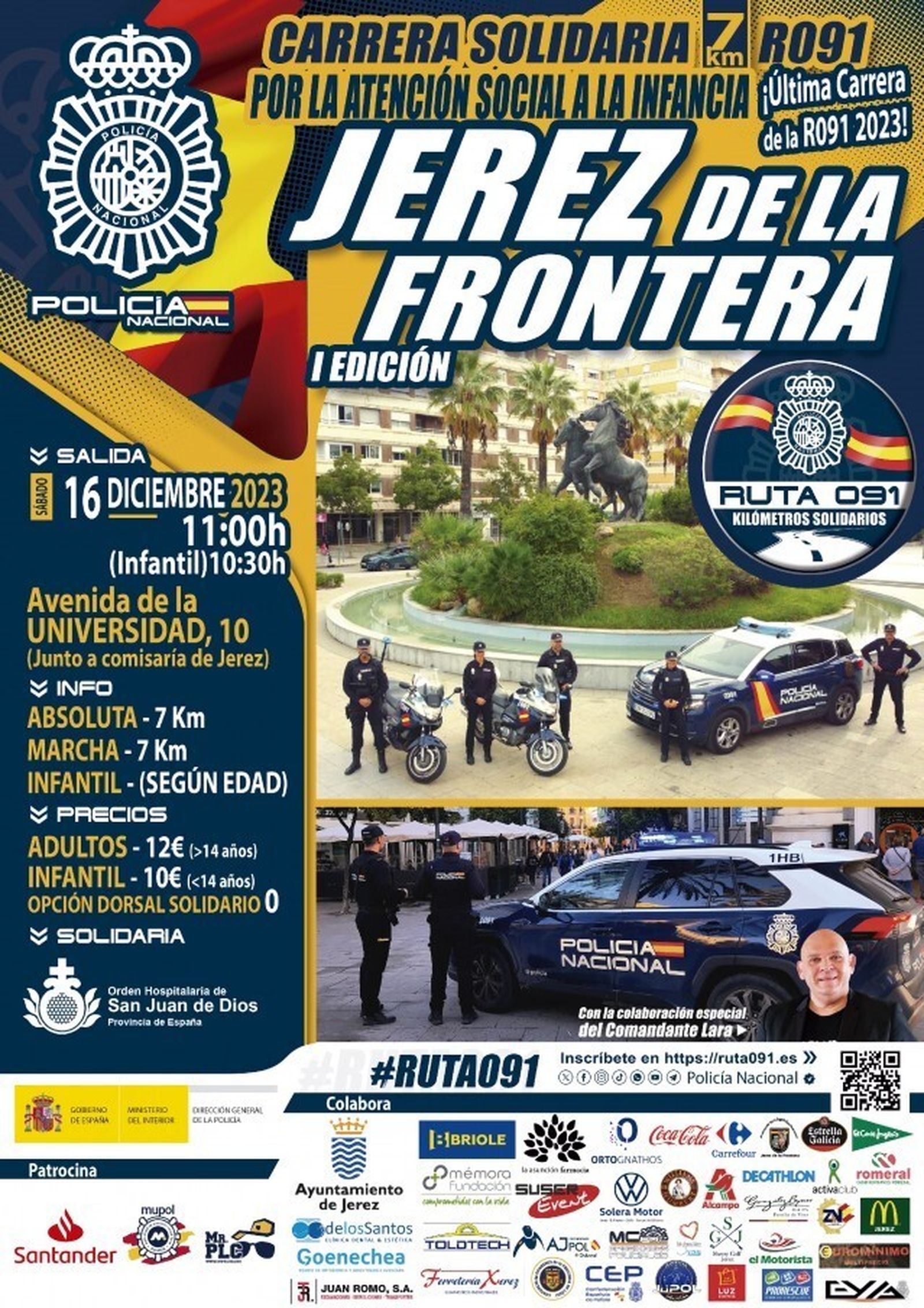 Cartel de la carrera solidaria #Ruta091