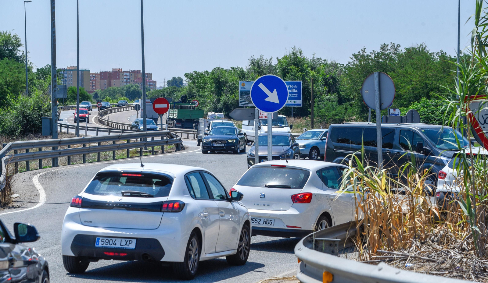 La ronda Supernorte (SE-20) en el punto donde confluirá con la línea 3 del Metro.