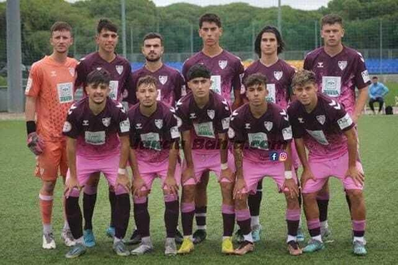 Once del Málaga Juvenil División de Honor.