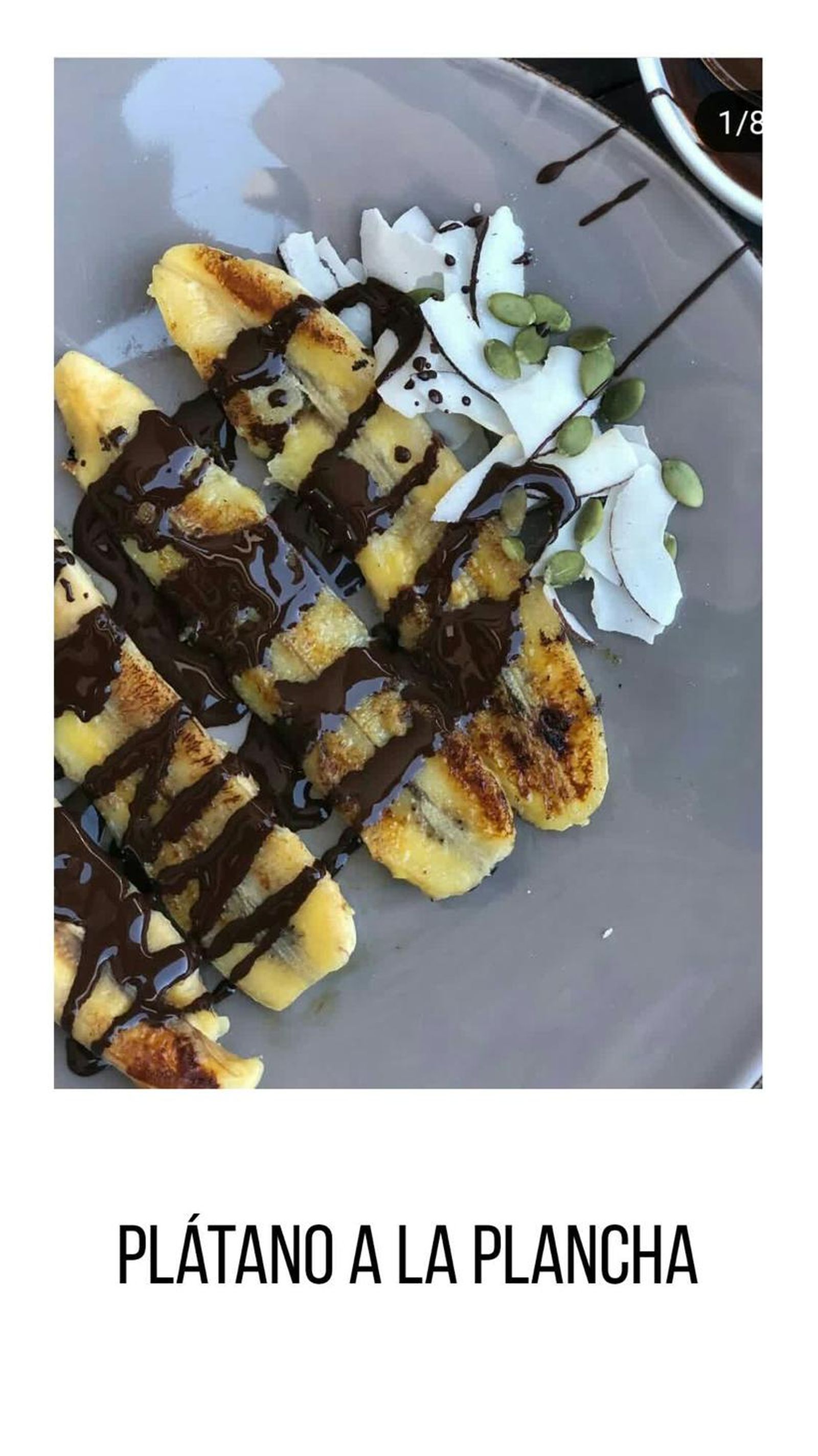 Plátano a la plancha.