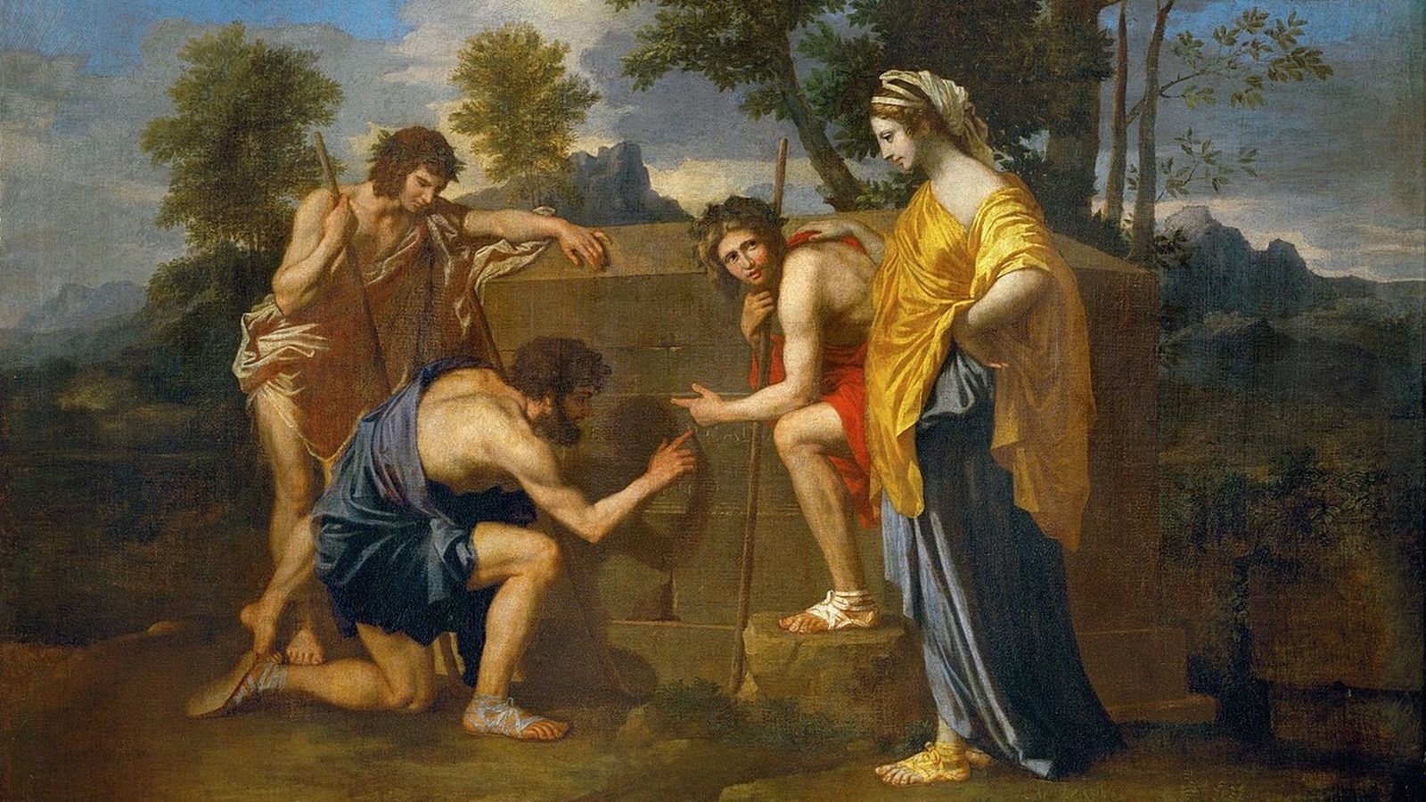 'Et in Arcadia ego' (1637) de Nicolas Poussin, su segunda versión del mismo tema.