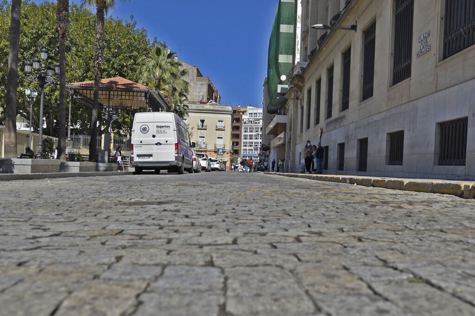 Parte de la Plaza de las Monjas que se peatonalizará.