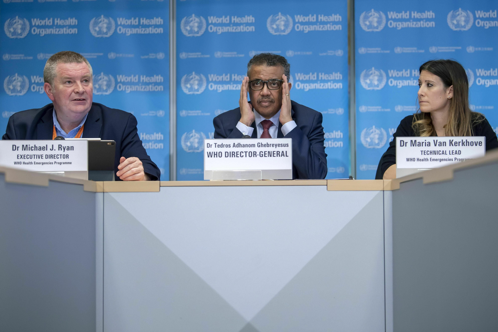 Rueda de prensa en la sede de la OMS