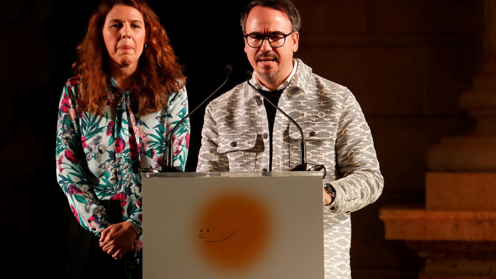 Paco Morales y María Ritter, encargados de conducir el acto.