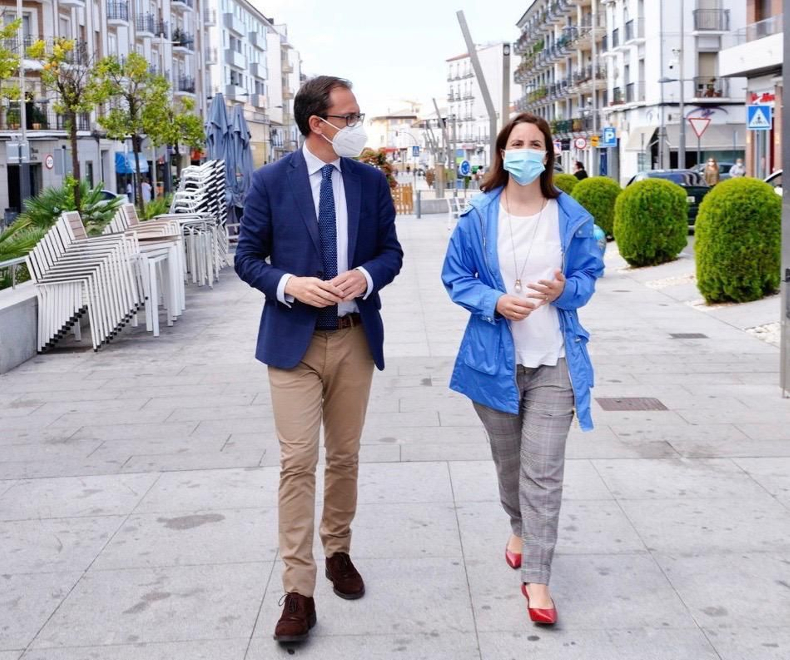 Santiago Cabello y Cristina Casanueva en Pozoblanco.
