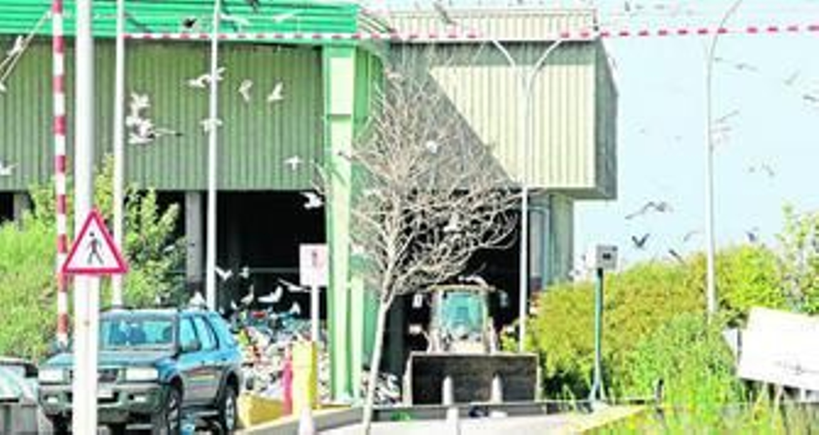 Imagen de la zona de los fosos donde se deposita la basura en la planta de Las Calandrias.